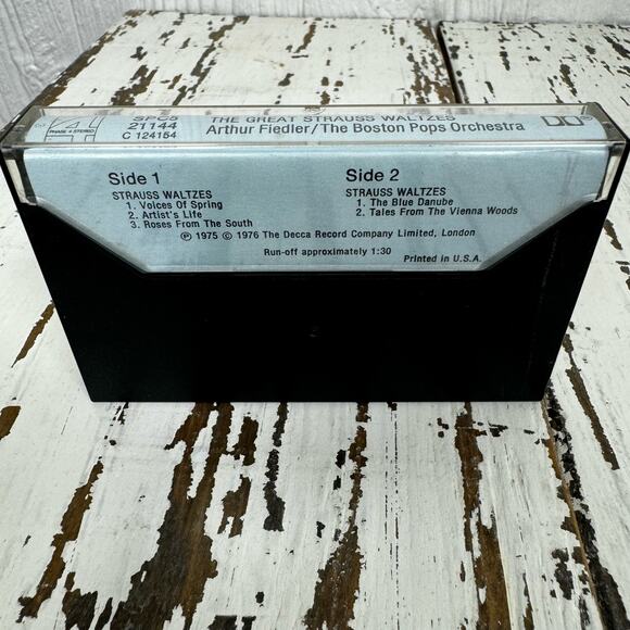 Arthur Fiedler and The Boston Pops Orchestra The Blue Danure Cassette Tape Vtg - Picture 2 of 5